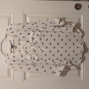 Torrid Womens Frenchie Size 1 Sheer  Lightweight Buttonup 3/4 Sleeve